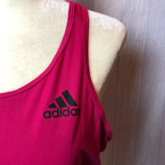 ADIDAS Athletic CLIMALITE Running Pink Racerback - Picture 4 of 5